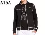 pas cher lacoste veste mode hommes 2019U fermeture eclair col haut a15a noir